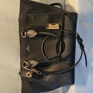 Coach Charcoal Leather Tote Bag